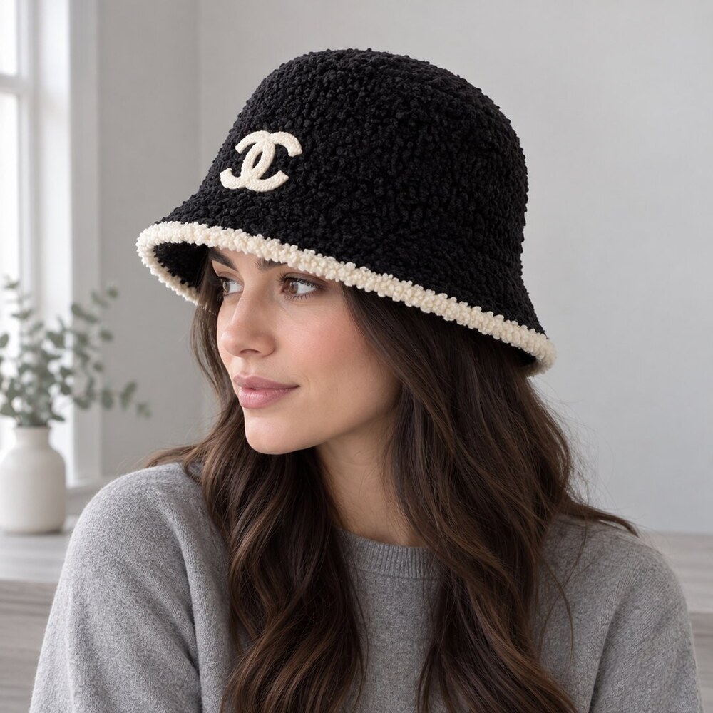 CHANEL Teddy Fleece CC Bucket Hat - Picture 3 of 6